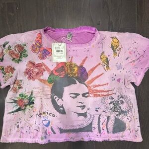 Magnolia Pearl Colorful Graphic short sleeve sweatshirt Pristine cond,wtags